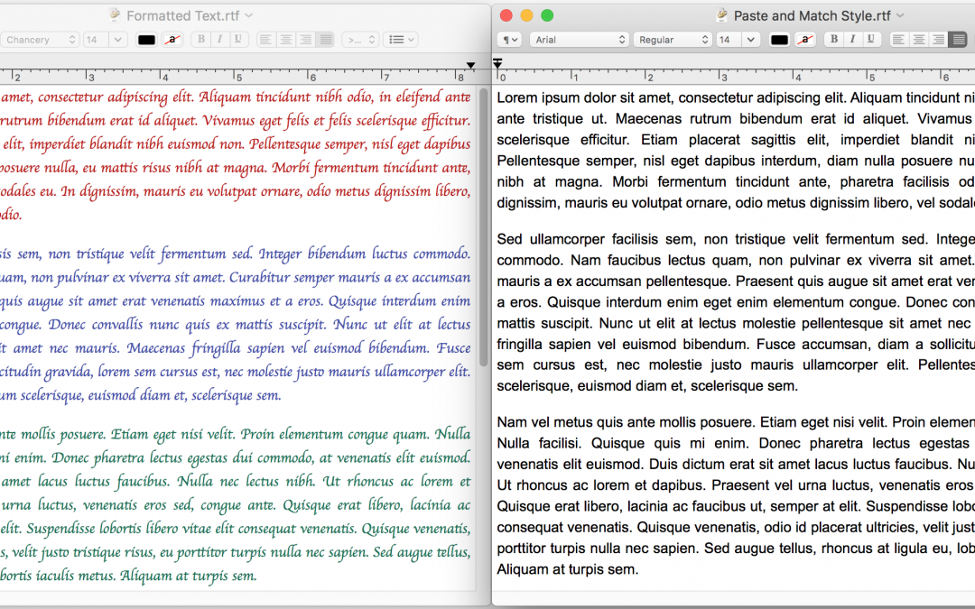 Paste without Formatting on the Mac