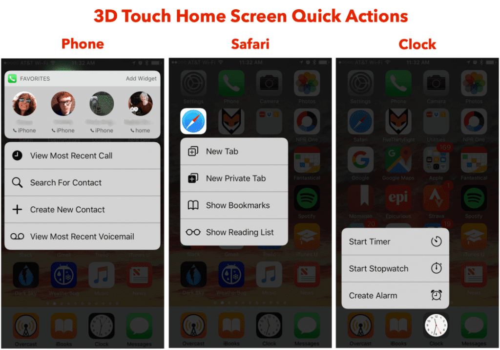 3D Touch home screen