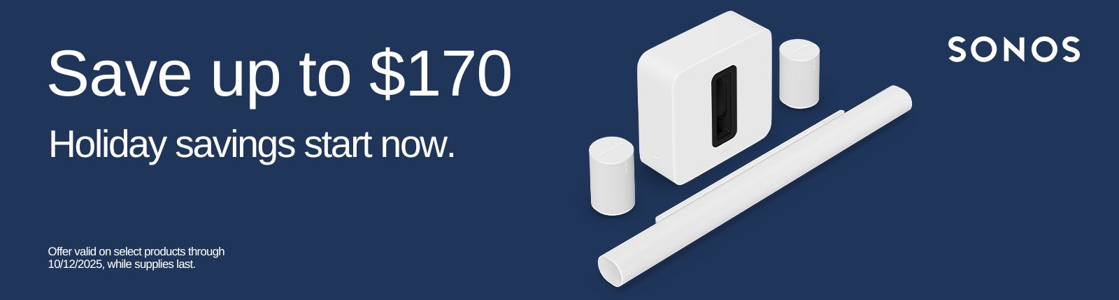 Save up to $170 on Sonos